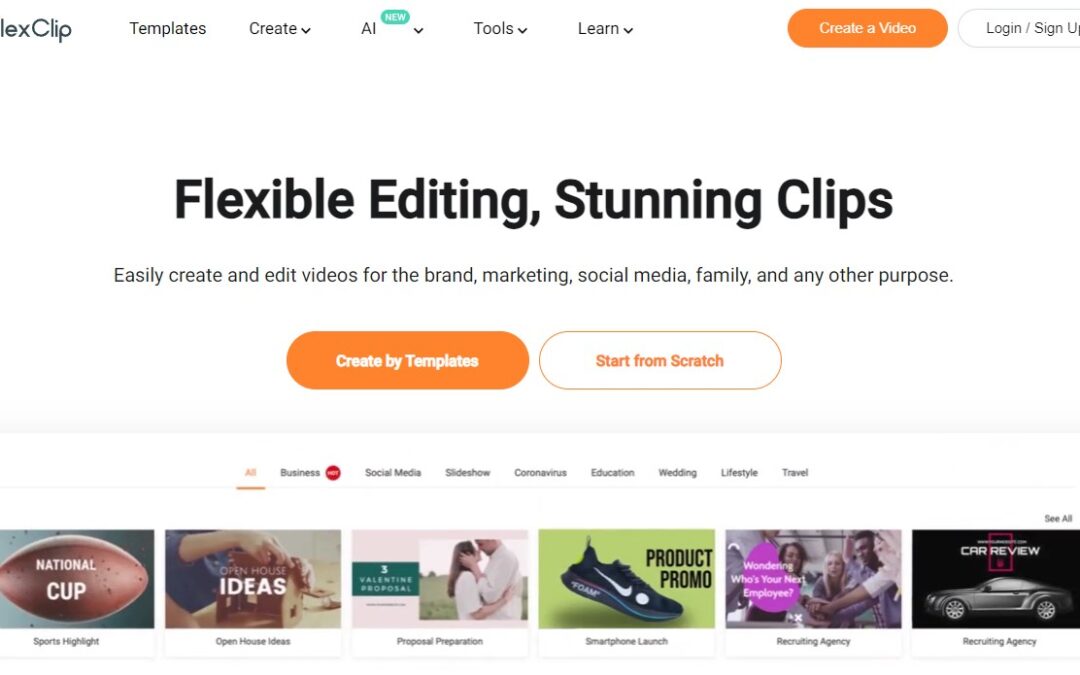 Descubre FlexClip: Una solución para crear vídeos de forma sencilla y profesional