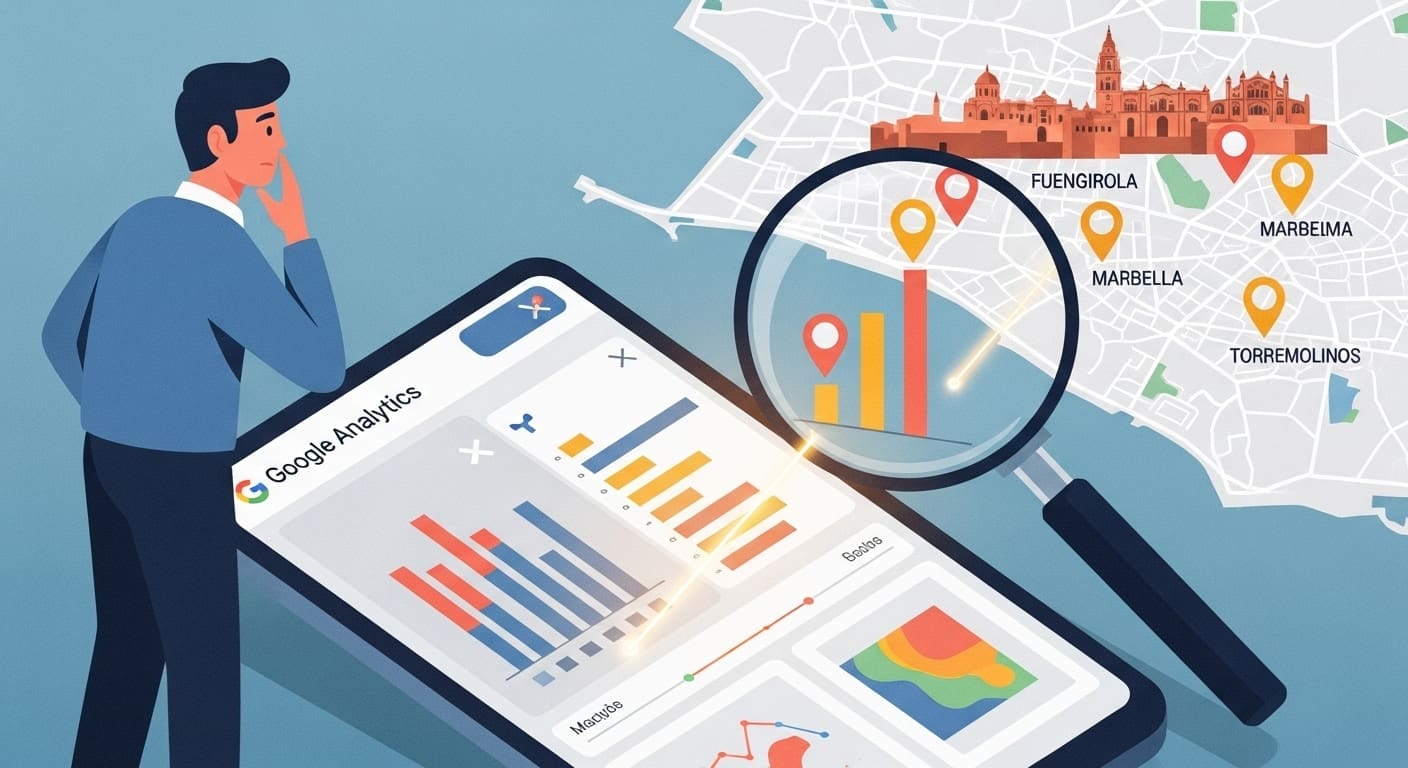 Google Analytics para negocios locales: cómo saber cuántas visitas a tu web vienen de Málaga