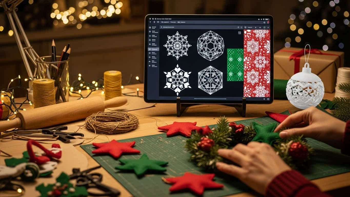 DIY navideño asistido por IA: Crea manualidades y patrones únicos esta Navidad