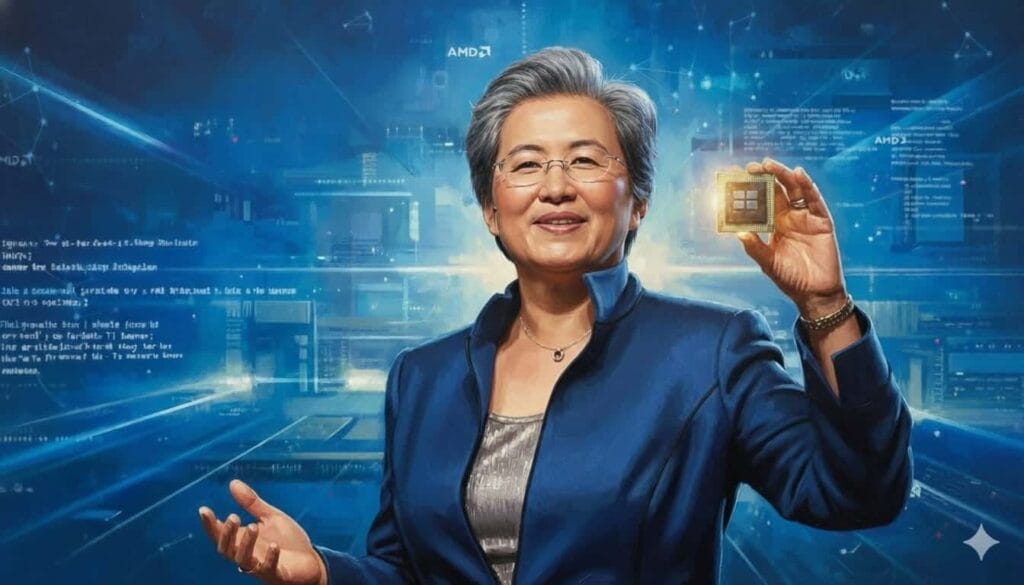 Un retrato al óleo de Lisa Su