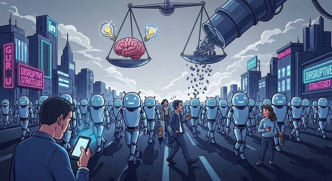 El dilema de LinkedIn: ¿Puede el contenido por IA salvar la autoridad profesional o está destruyendo su esencia?
